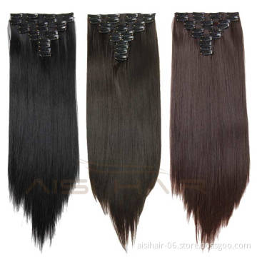 Low Moq synthetic easy clips hair extensions